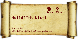 Mailáth Kitti névjegykártya
