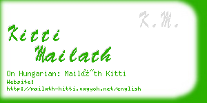 kitti mailath business card